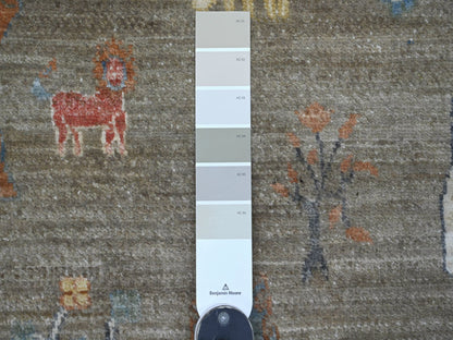 Peshawar Oushak hand-knotted wool rug in Gray, 10' x 10'2" — SKU O021536 (view 7)
