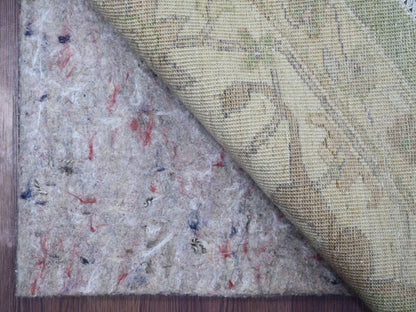 Green 9'8" x 9'10" Oushak And Peshawar Hand knotted Wool Rug - Sku: O021537