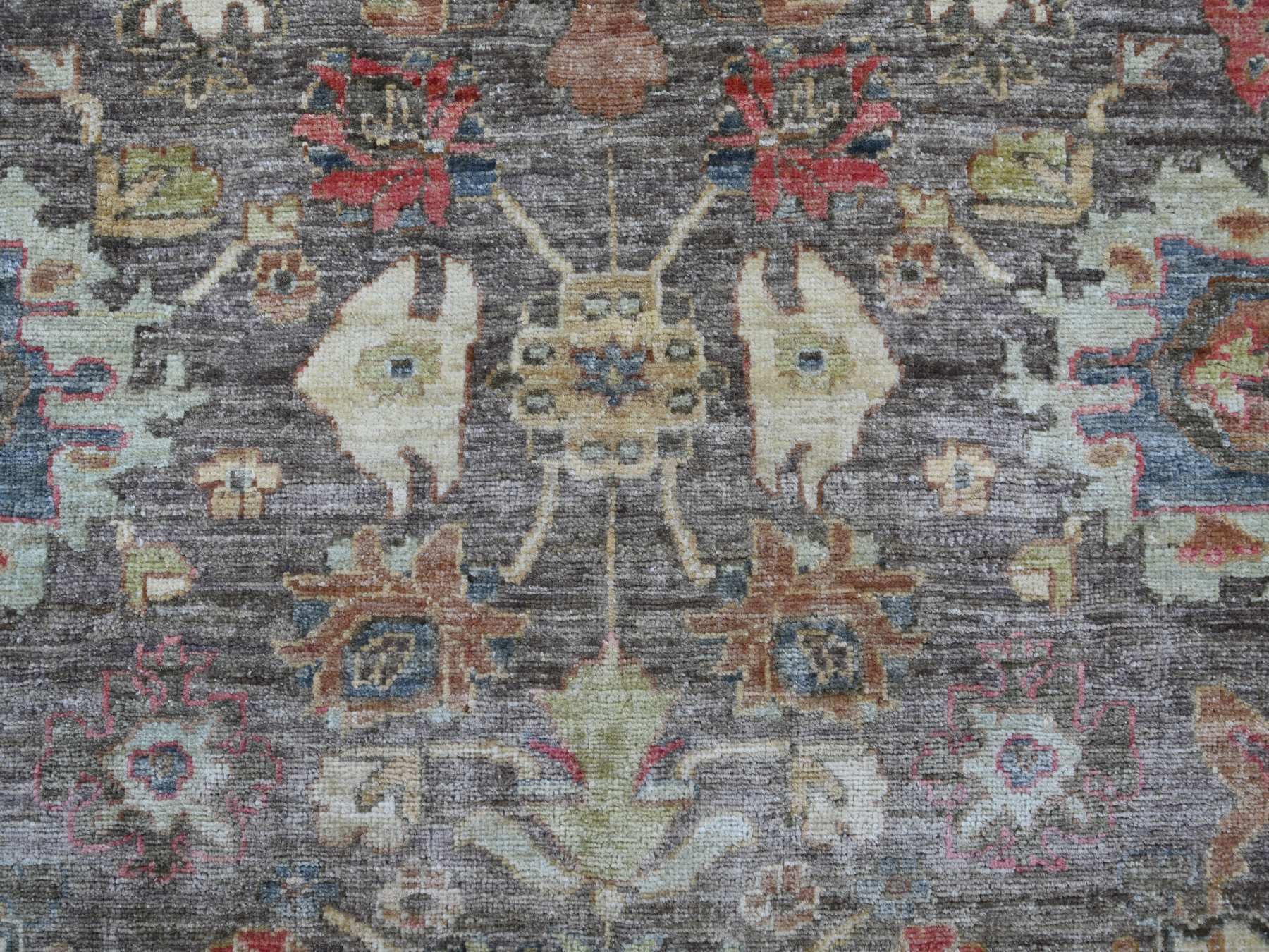 Mahal Oushak hand-knotted wool rug in Gray & Green, 9'11" x 9'11" — SKU O021538 (view 8)