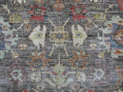Mahal Oushak hand-knotted wool rug in Gray & Green, 9'11" x 9'11" — SKU O021538 (view 8)
