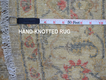 Mahal Oushak hand-knotted wool rug in Gray & Ivory, 6' x 6'1" — SKU O021541 (view 6)