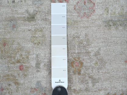 Ivory 4'0" x 6'3" Oushak And Peshawar Hand knotted Wool Rug - Sku: O021544