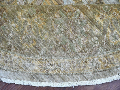Grey 8'1" x 8'4" Oushak And Peshawar Hand knotted Wool Rug - Sku: O021548