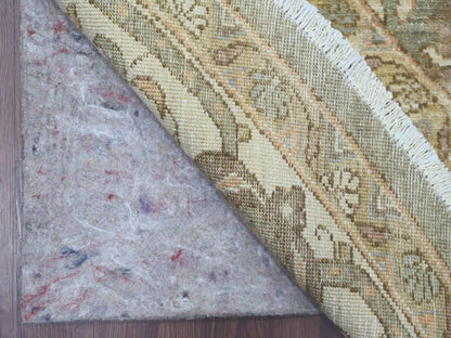 Green 8'1" x 8'2" Oushak And Peshawar Hand knotted Wool Rug - Sku: O021549