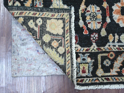 Black 3'2" x 5'0" Oushak And Peshawar Hand knotted Wool Rug - Sku: O021556
