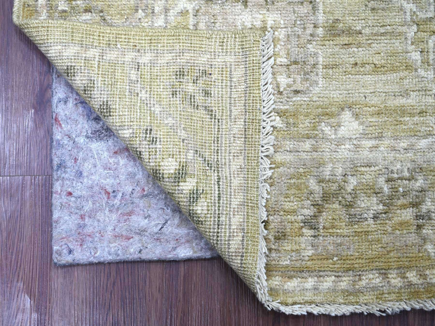Green 3'0" x 4'10" Oushak And Peshawar Hand knotted Wool Rug - Sku: O021558