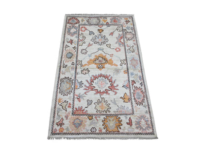Oushak Oushak hand-knotted wool rug in Ivory, 3' x 4'9" — SKU O021559