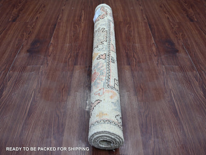 Oushak Oushak hand-knotted wool rug in Ivory, 3' x 4'9" — SKU O021559 (view 4)