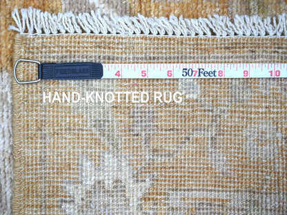 Brown 3'1" x 4'11" Oushak And Peshawar Hand knotted Wool Rug - Sku: O021560
