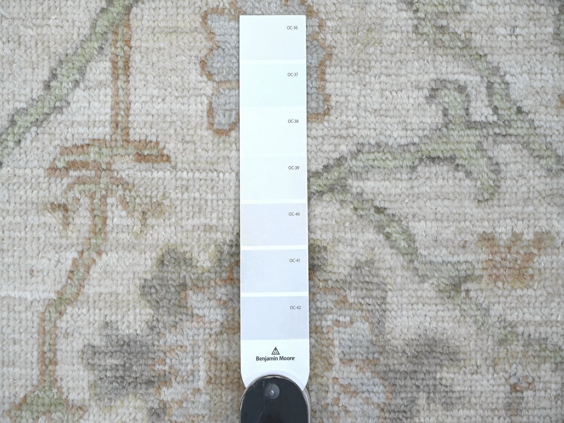 Oushak Oushak hand-knotted wool rug in Gray & Green, 3' x 6'1" — SKU O021561 (view 3)