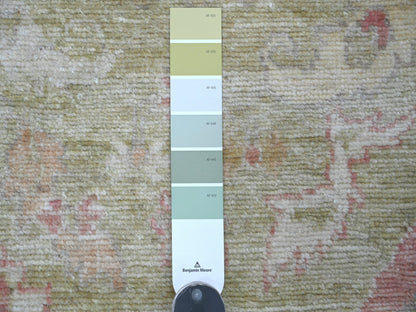 Green 3'0" x 5'1" Oushak And Peshawar Hand knotted Wool Rug - Sku: O021563