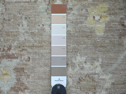 Brown 3'3" x 4'10" Oushak And Peshawar Hand knotted Wool Rug - Sku: O021565