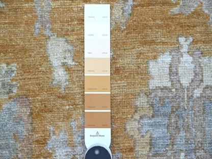 Brown 3'2" x 5'1" Oushak And Peshawar Hand knotted Wool Rug - Sku: O021566