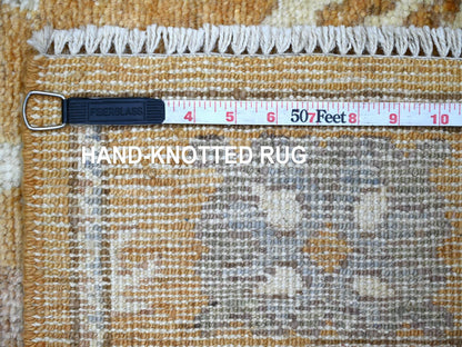 Brown 3'2" x 5'1" Oushak And Peshawar Hand knotted Wool Rug - Sku: O021566