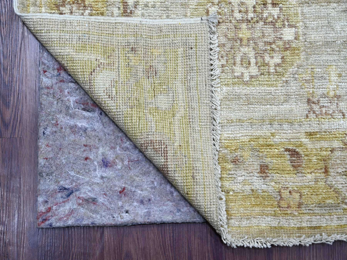 Oushak Oushak hand-knotted wool runner in Gray & Yellow, 2'9" x 15'2" — SKU O021569 (view 2)