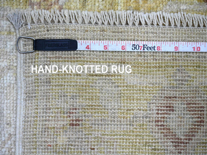 Oushak Oushak hand-knotted wool runner in Gray & Yellow, 2'9" x 15'2" — SKU O021569 (view 6)