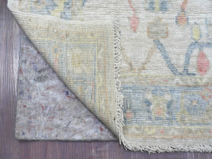 Oushak Oushak hand-knotted wool runner in Gray & Blue, 2'10" x 11'5" — SKU O021570 (view 2)