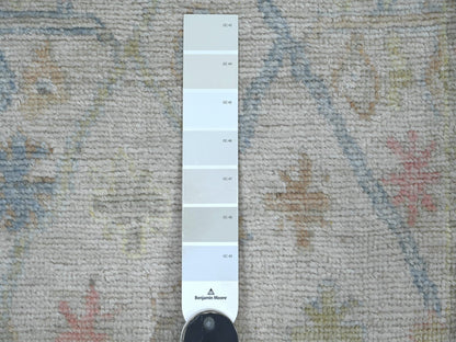 Oushak Oushak hand-knotted wool runner in Gray & Blue, 2'10" x 11'5" — SKU O021570 (view 3)