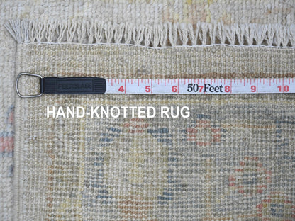 Oushak Oushak hand-knotted wool runner in Gray & Blue, 2'10" x 11'5" — SKU O021570 (view 6)