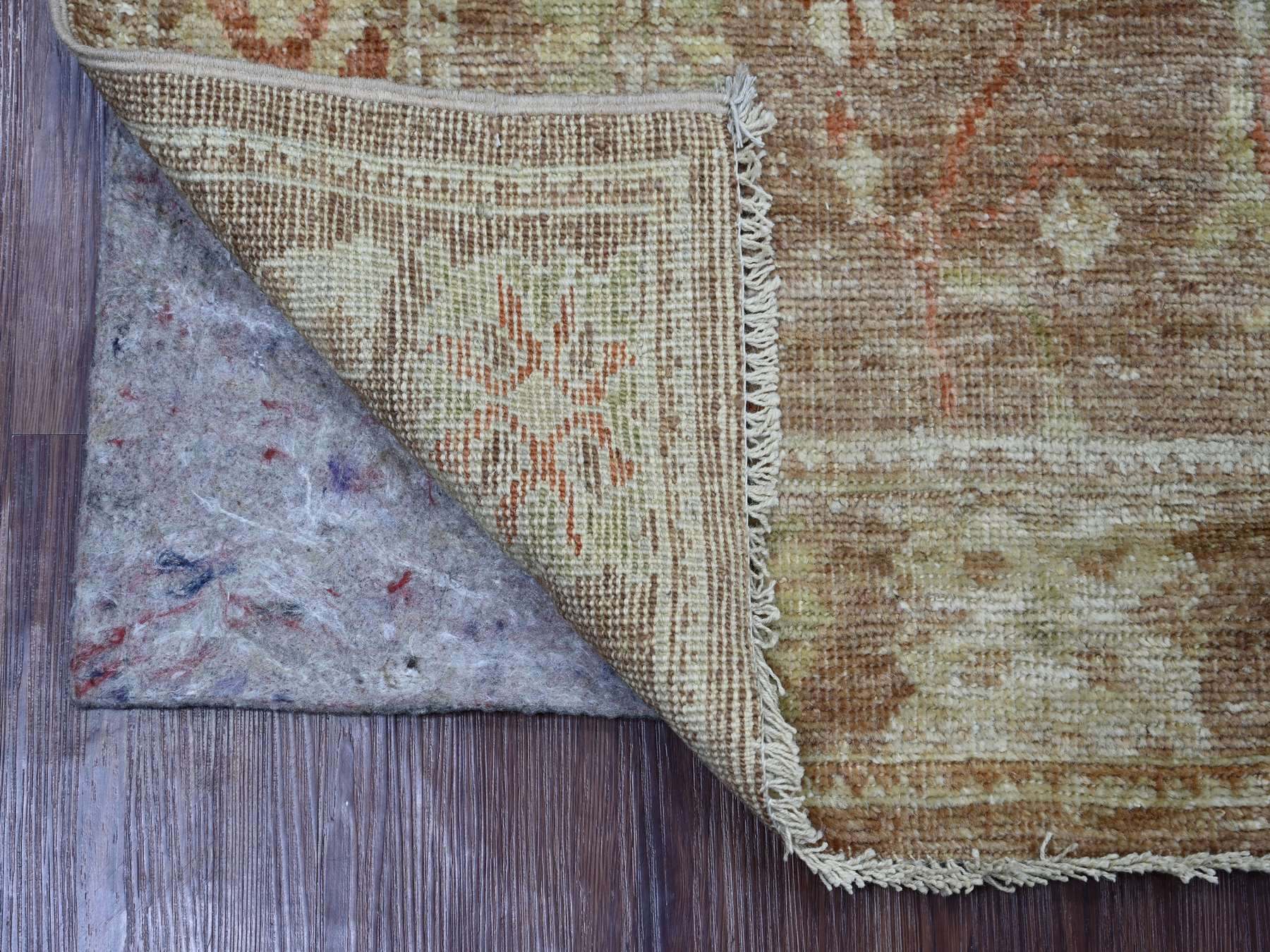 Brown 2'10" x 5'11" Oushak And Peshawar Hand knotted Wool Rug - Sku: O021572