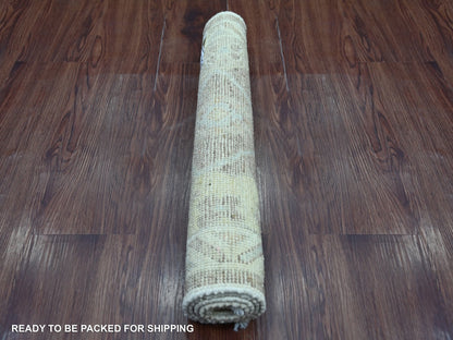 Brown 2'1" x 3'1" Oushak And Peshawar Hand knotted Wool Rug - Sku: O021575