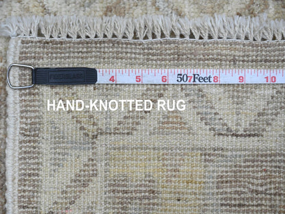 Brown 2'1" x 3'1" Oushak And Peshawar Hand knotted Wool Rug - Sku: O021575