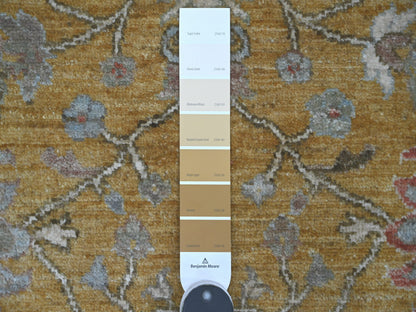 Brown 7'11" x 8'2" Oushak And Peshawar Hand knotted Wool Rug - Sku: O021576