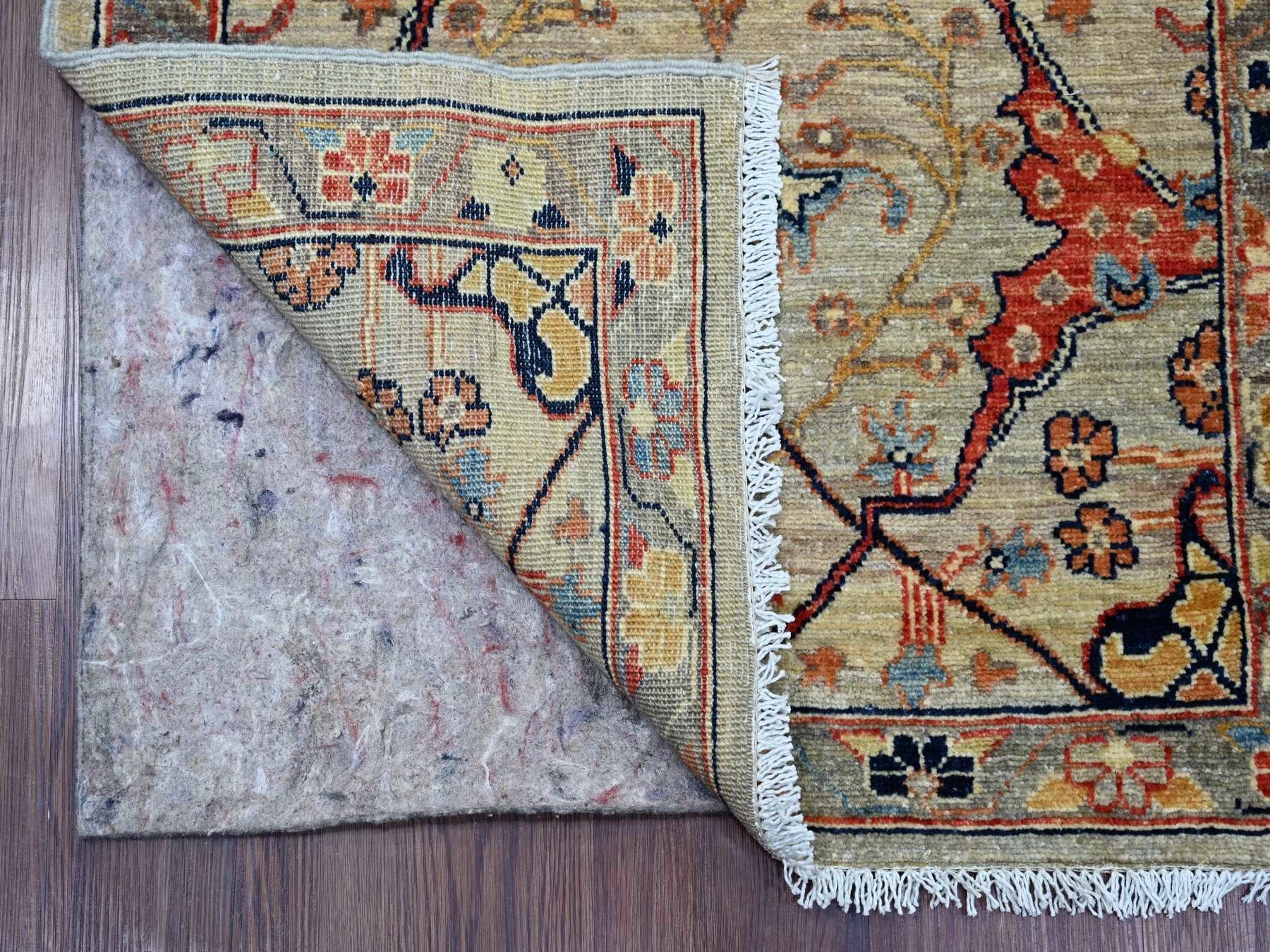 Grey 2'7" x 11'7" Tribal & Geometric Hand knotted Wool Rug - Sku: O021581