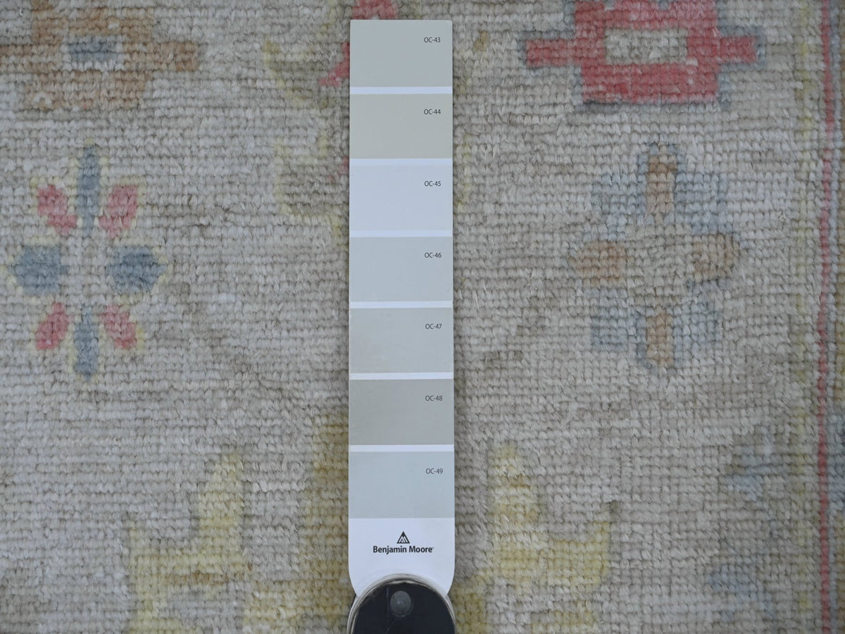 Oushak Oushak hand-knotted wool runner in Gray & Blue, 2'7" x 11'11" — SKU O021584 (view 3)