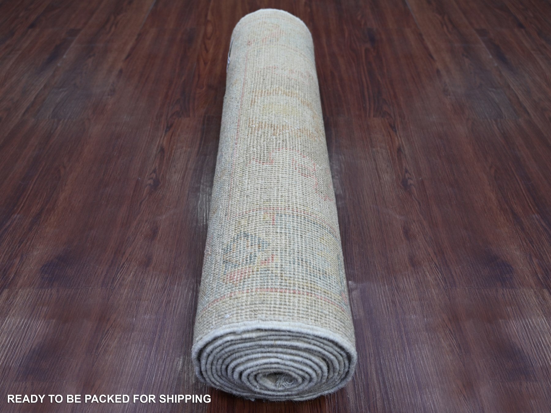 Oushak Oushak hand-knotted wool runner in Gray & Blue, 2'7" x 11'11" — SKU O021584 (view 4)