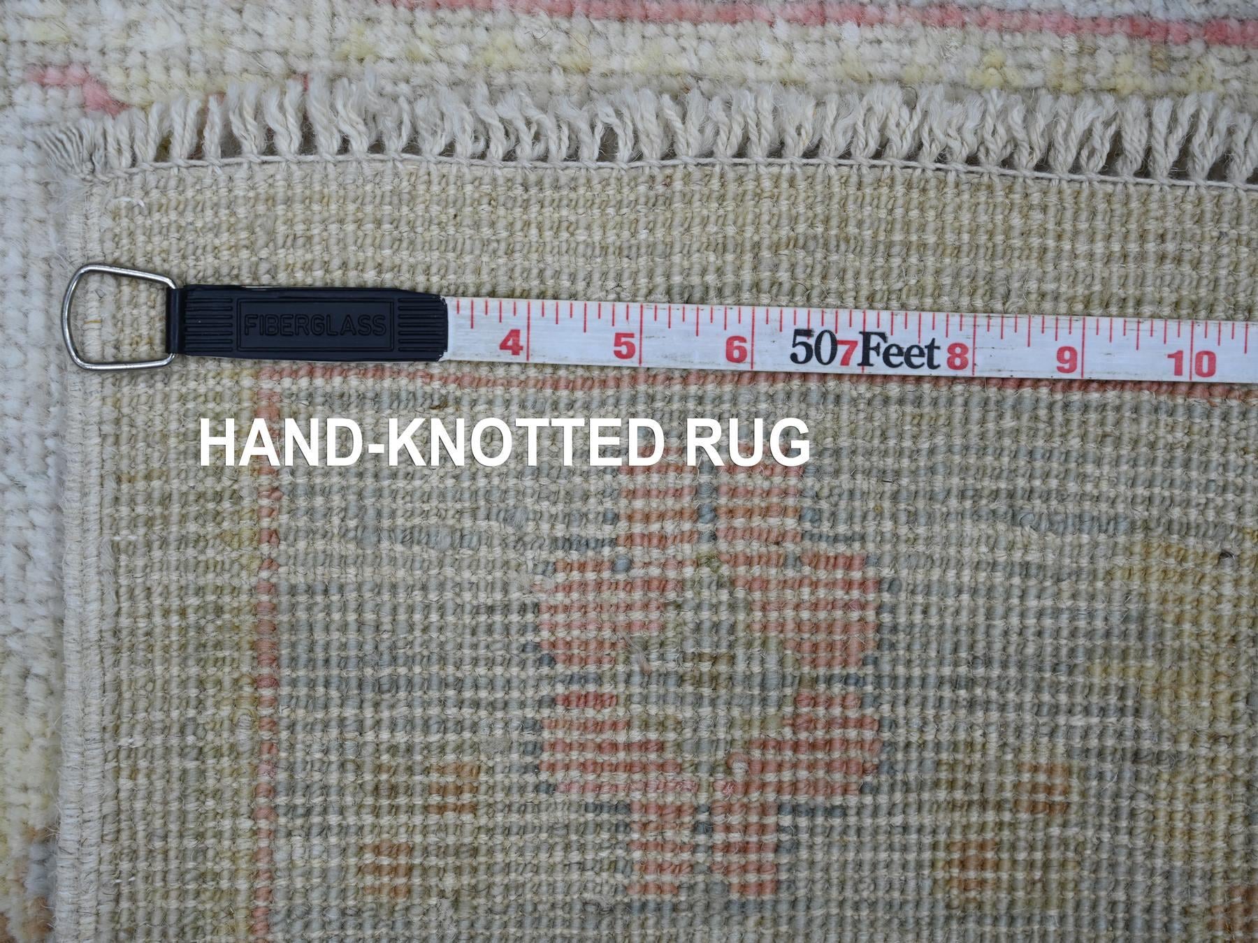 Oushak Oushak hand-knotted wool runner in Gray & Blue, 2'7" x 11'11" — SKU O021584 (view 6)
