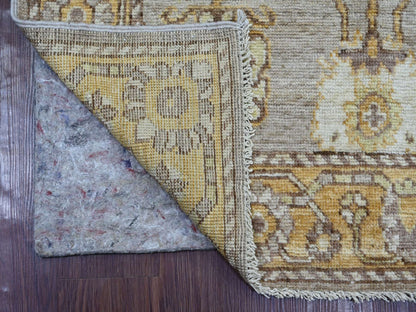 Oushak Oushak hand-knotted wool runner in Gray & Gold, 2'9" x 9'7" — SKU O021585 (view 2)