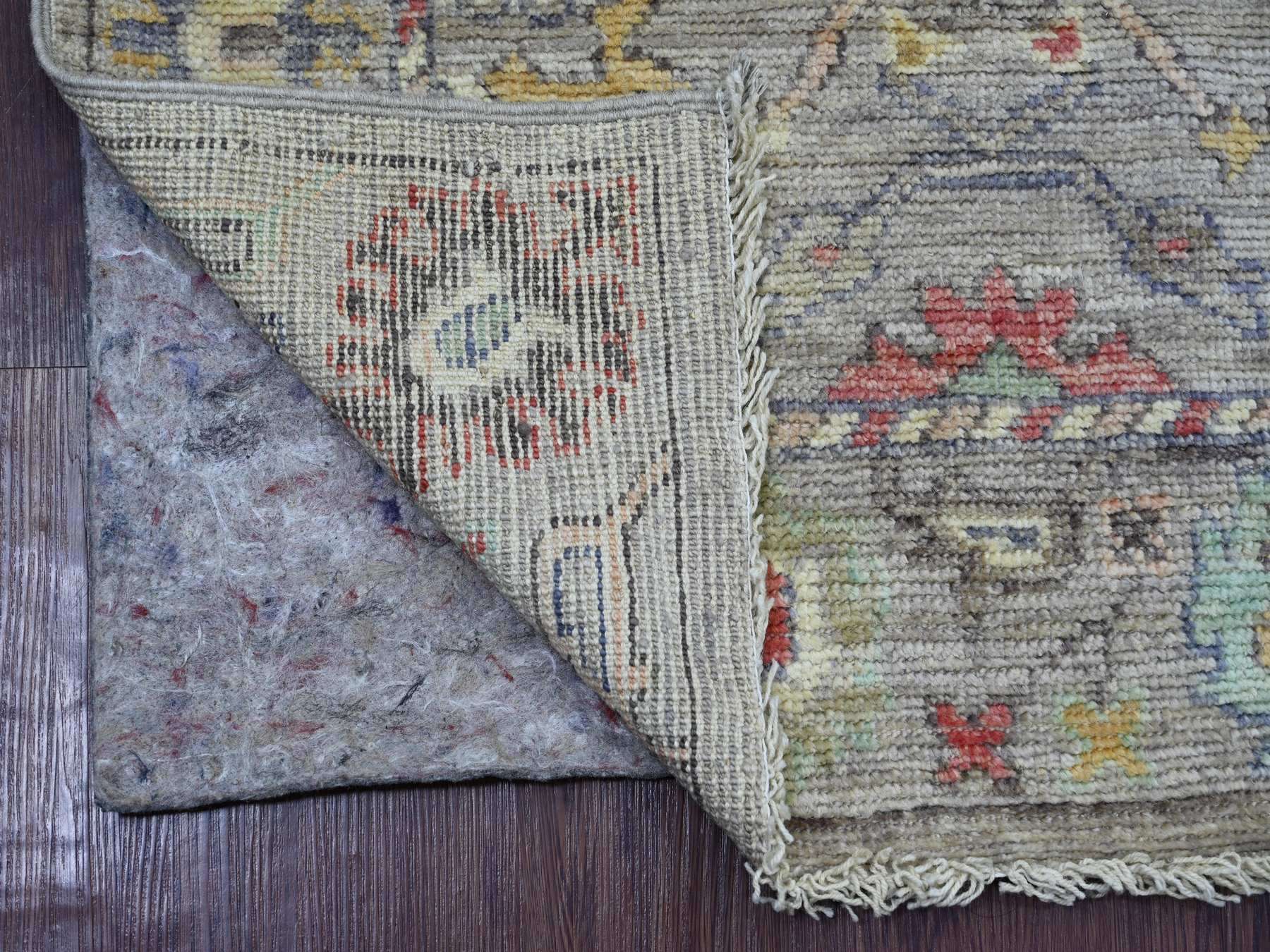 Oushak Oushak hand-knotted wool runner in Gray, 3' x 7'7" — SKU O021586 (view 2)