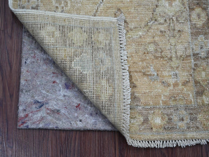 Brown 1'10" x 2'11" Oushak And Peshawar Hand knotted Wool Rug - Sku: O021590