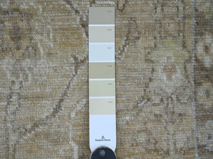 Brown 1'10" x 2'11" Oushak And Peshawar Hand knotted Wool Rug - Sku: O021590