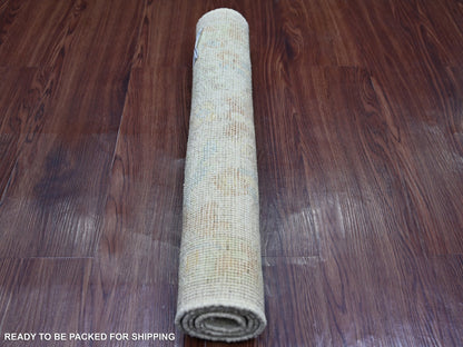 Oushak Oushak hand-knotted wool rug in Gray & Green, 2'1" x 2'11" — SKU O021592 (view 4)