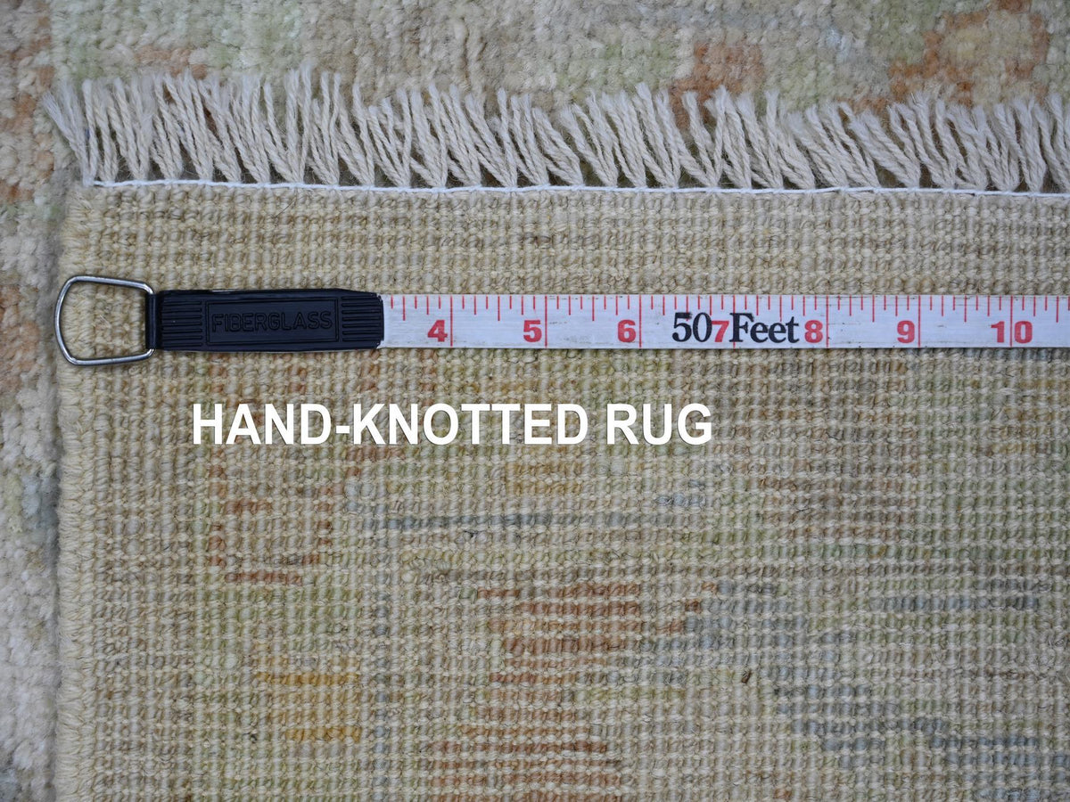 Oushak Oushak hand-knotted wool rug in Gray & Green, 2'1" x 2'11" — SKU O021592 (view 6)