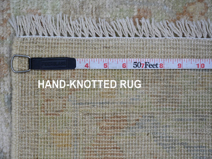 Oushak Oushak hand-knotted wool rug in Gray & Green, 2'1" x 2'11" — SKU O021592 (view 6)