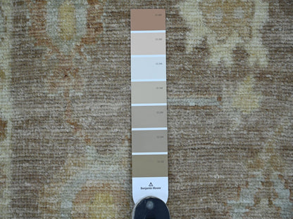 Brown 2'0" x 3'0" Oushak And Peshawar Hand knotted Wool Rug - Sku: O021593