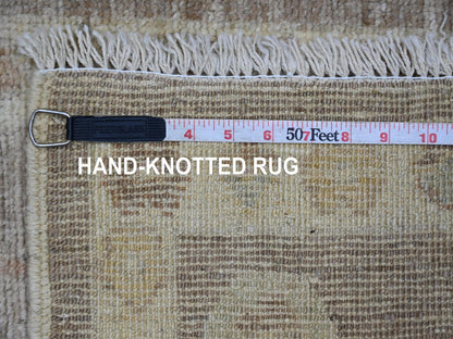 Brown 2'0" x 3'0" Oushak And Peshawar Hand knotted Wool Rug - Sku: O021593