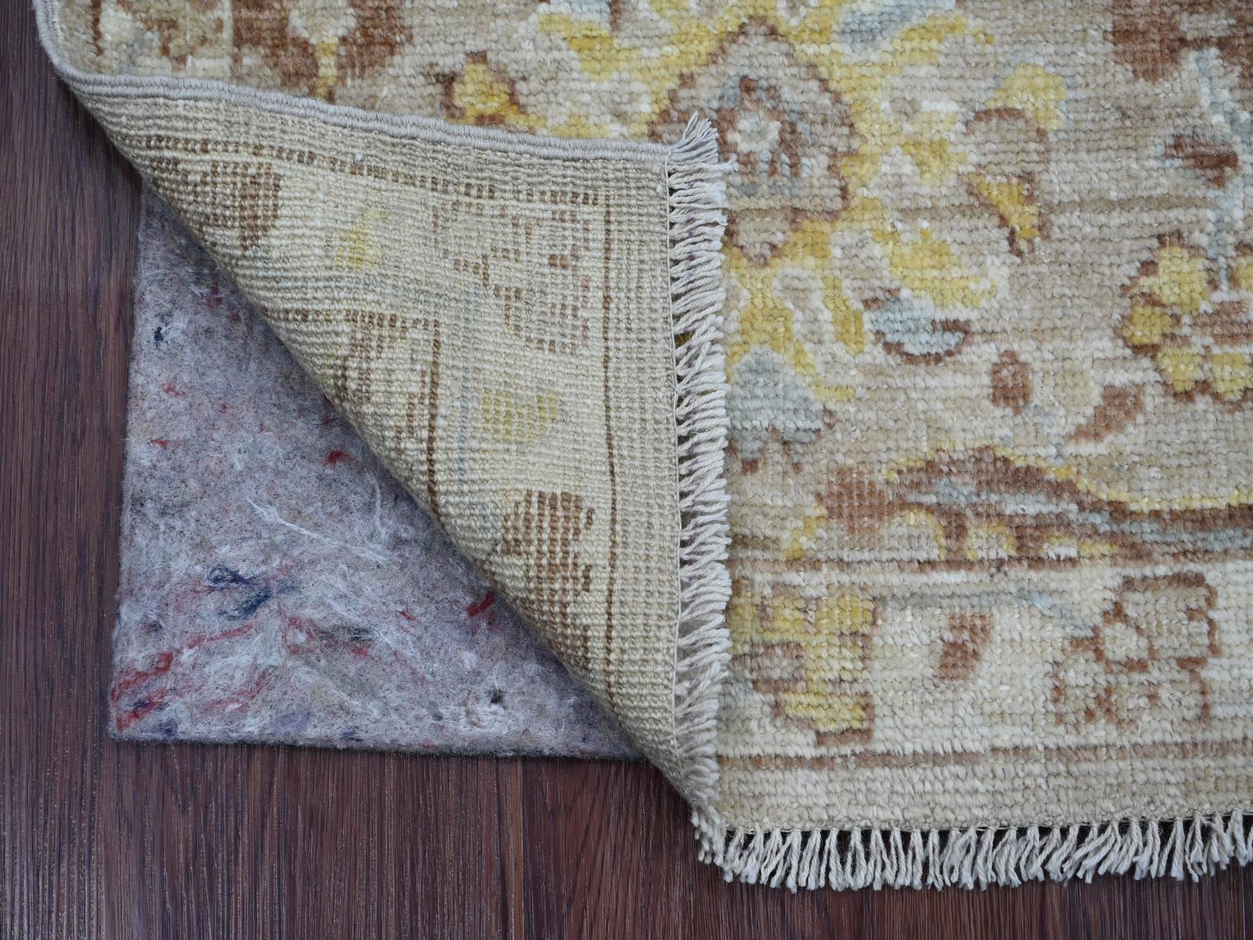 Brown 2'0" x 3'0" Oushak And Peshawar Hand knotted Wool Rug - Sku: O021595