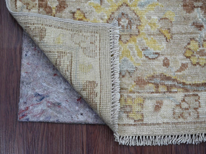 Brown 2'0" x 3'0" Oushak And Peshawar Hand knotted Wool Rug - Sku: O021595