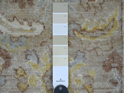 Brown 2'0" x 3'0" Oushak And Peshawar Hand knotted Wool Rug - Sku: O021595