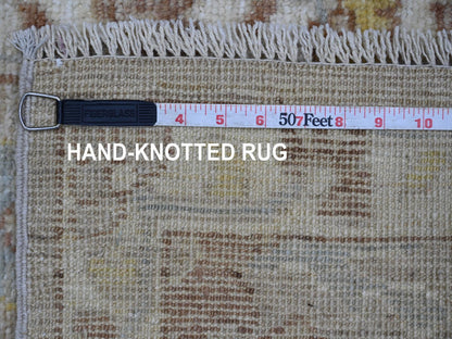 Brown 2'0" x 3'0" Oushak And Peshawar Hand knotted Wool Rug - Sku: O021595