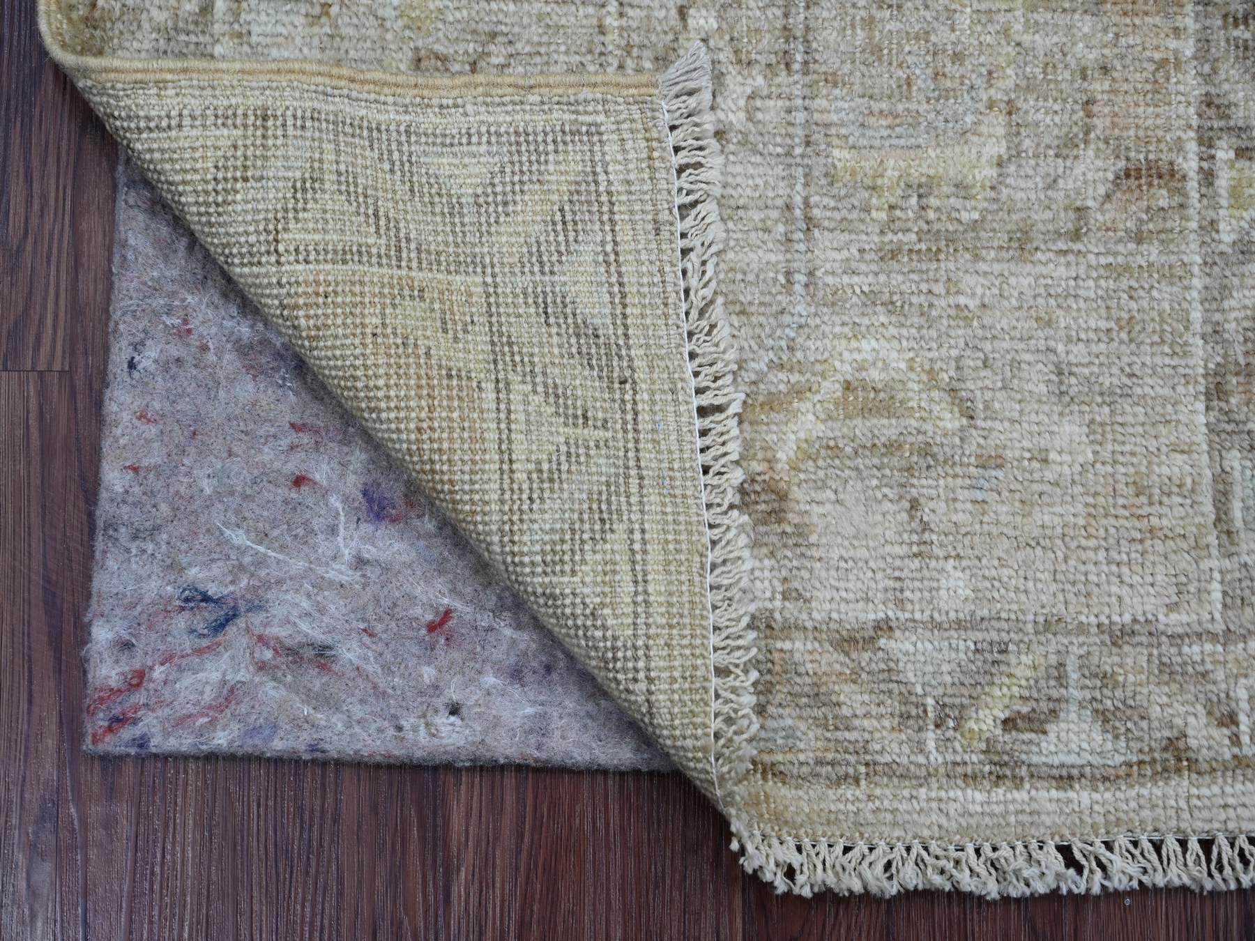 Brown 2'0" x 2'11" Oushak And Peshawar Hand knotted Wool Rug - Sku: O021596