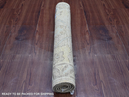 Brown 2'0" x 2'11" Oushak And Peshawar Hand knotted Wool Rug - Sku: O021596