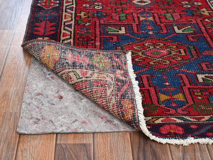 Vintage hand-knotted wool runner in Red & Colorful, 3'1" x 10'5" — SKU O02159 (view 3)