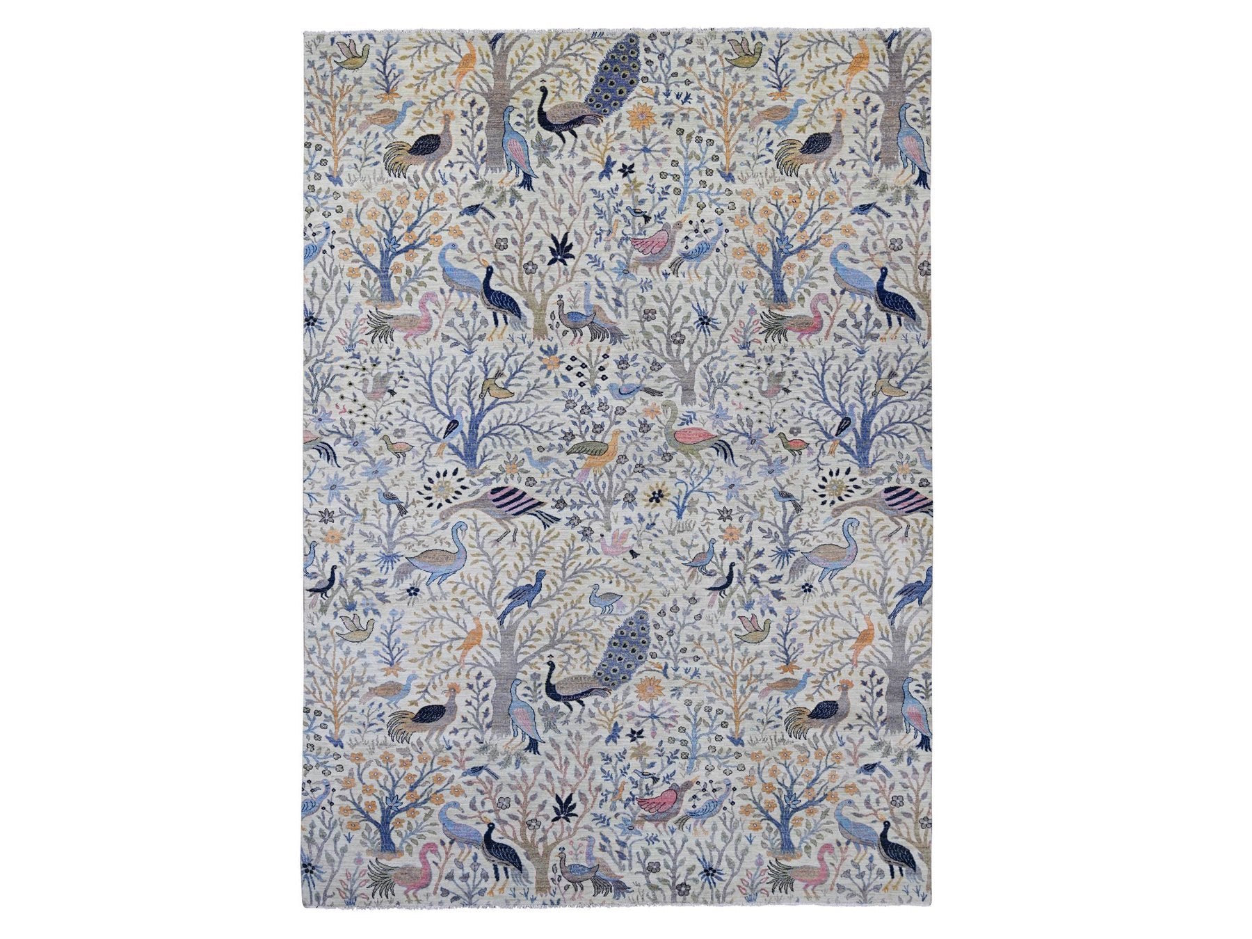 Green 10'2" x 14'2" Oushak And Peshawar Hand knotted Wool Rug - Sku: O021604