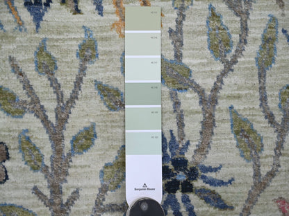 Green 10'2" x 14'2" Oushak And Peshawar Hand knotted Wool Rug - Sku: O021604