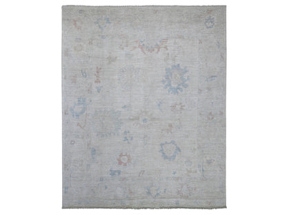 Oushak Oushak hand-knotted wool rug in Gray, 7'8" x 9'7" — SKU O021606